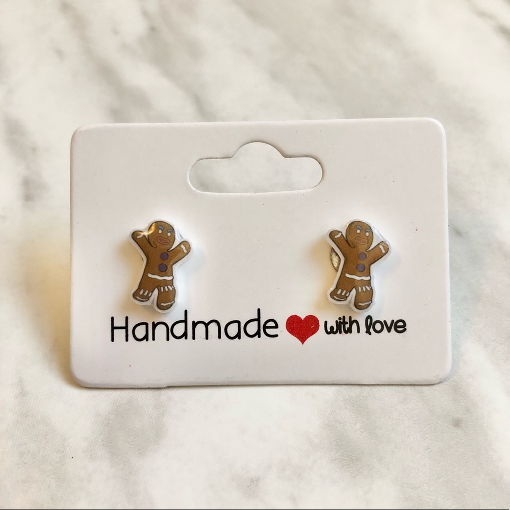 🎉 New Shrek Gingerbread Man Handmade Earrings set
